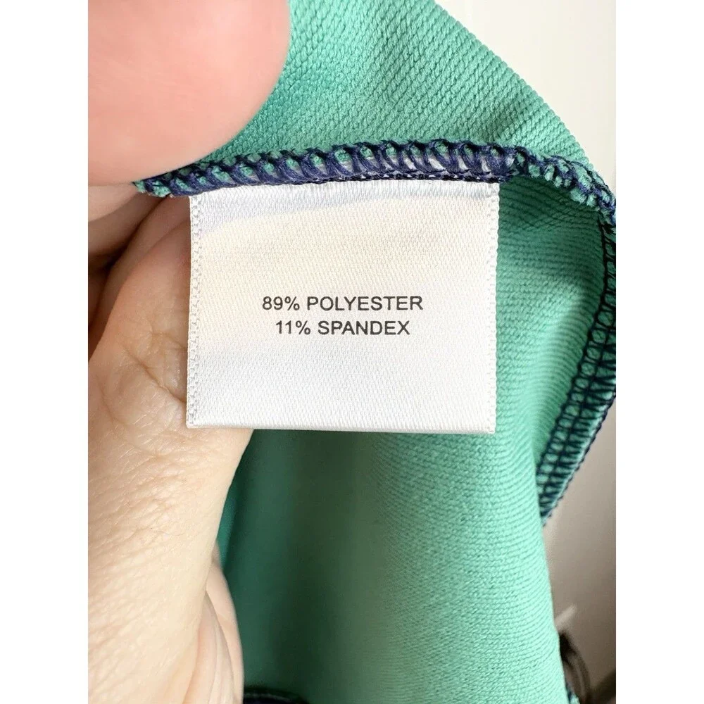 Peter Millar Men's Performance Quarter Zip MED Long Sleeve Green Teal